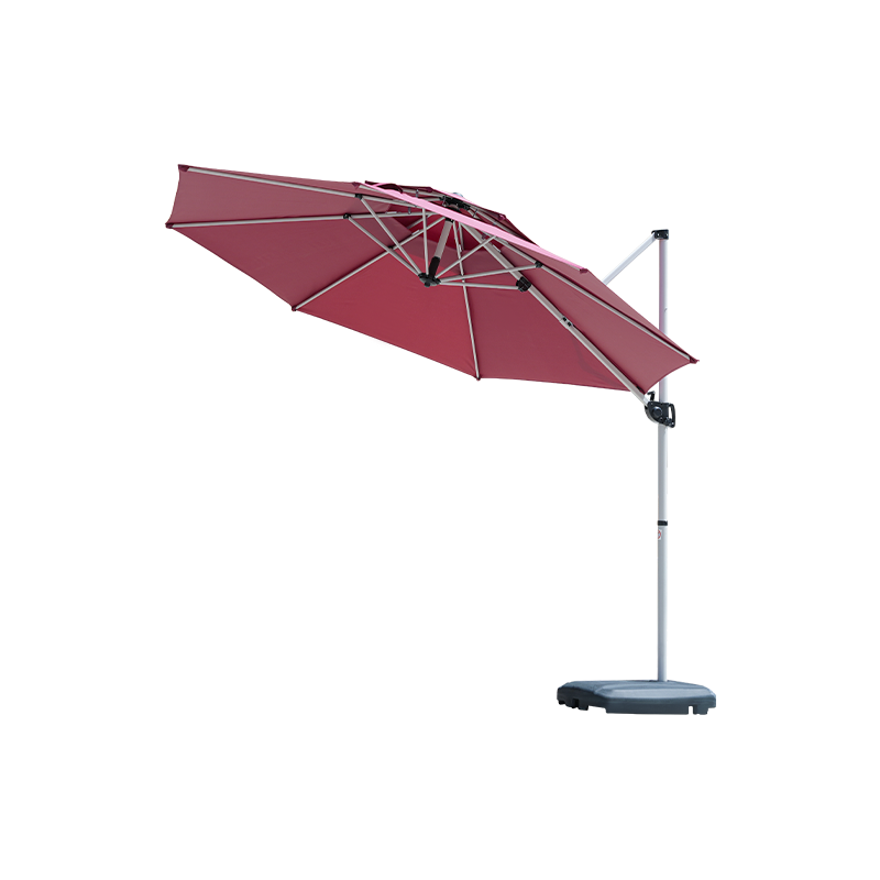 Iron Pole Roman Umbrella Patio Offset Lightweight Parasol